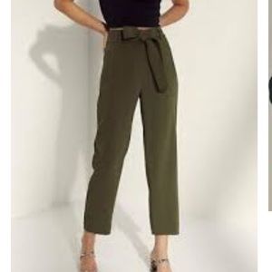 Aritzia Tie-Front Pants in Fatigue